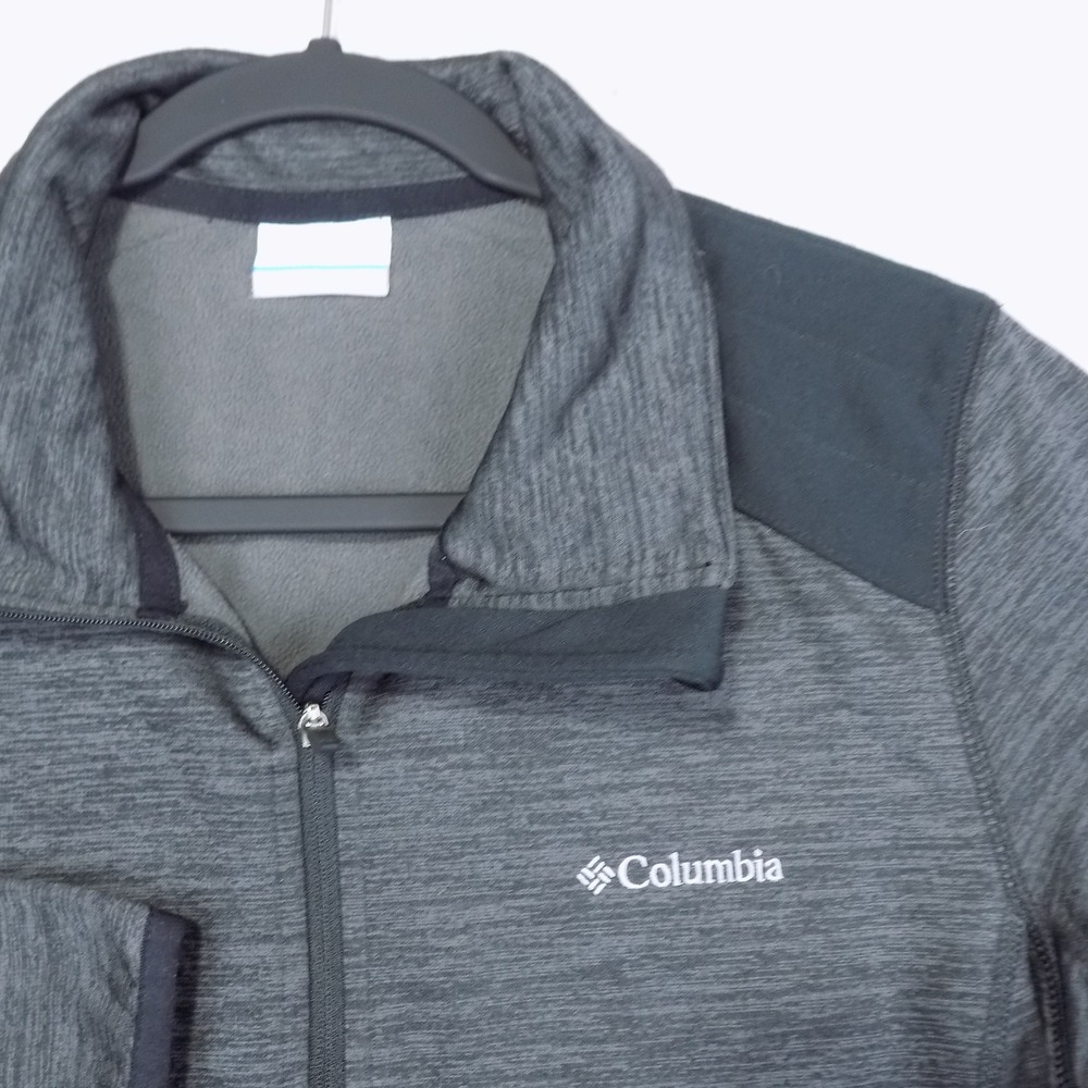 Columbia XK2453 Pullover Womens L Gray Heather 1/4 Zip Fleece EUC